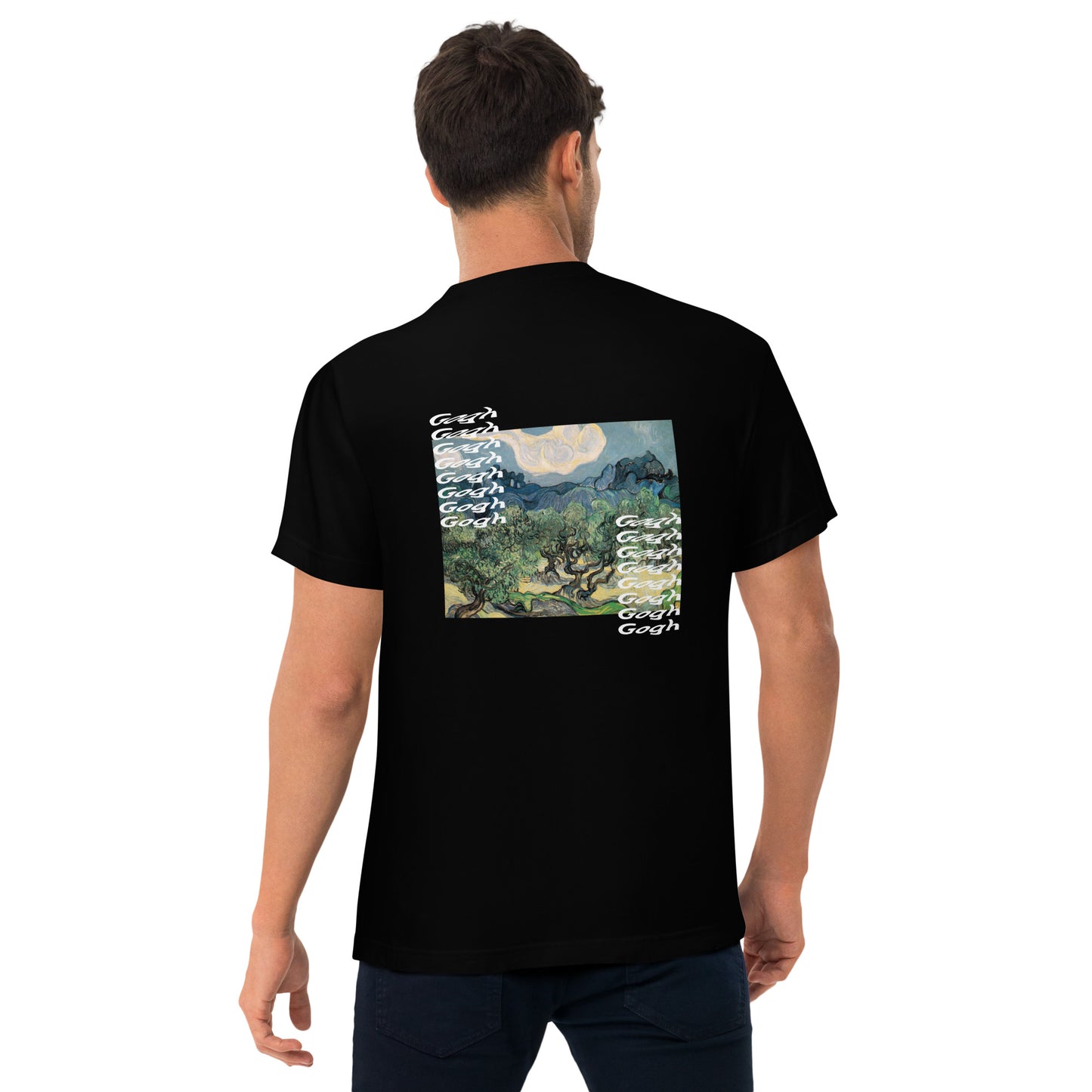 Tシャツ(バックプリント)|ゴッホ:昼のオリーブの木