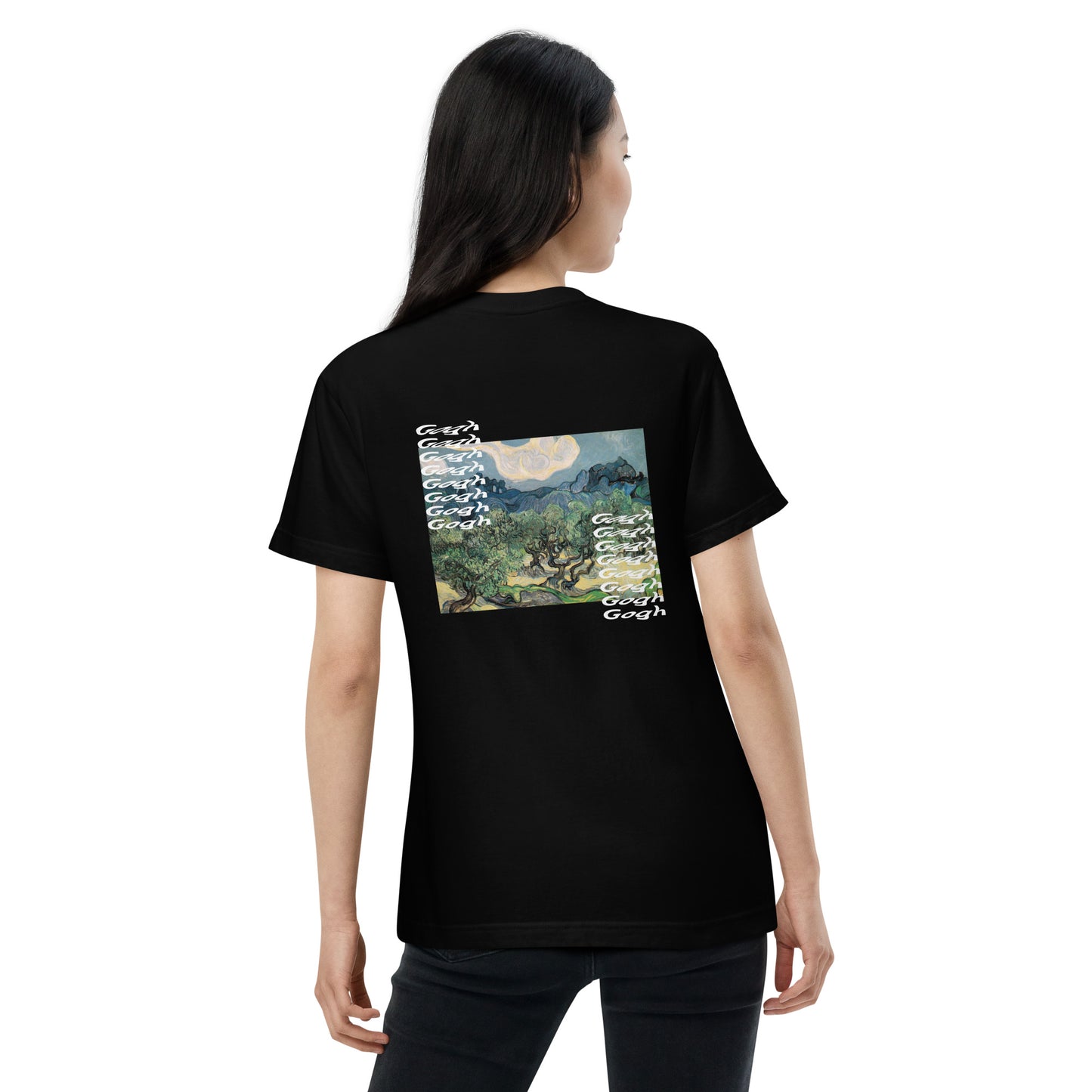 Tシャツ(バックプリント)|ゴッホ:昼のオリーブの木