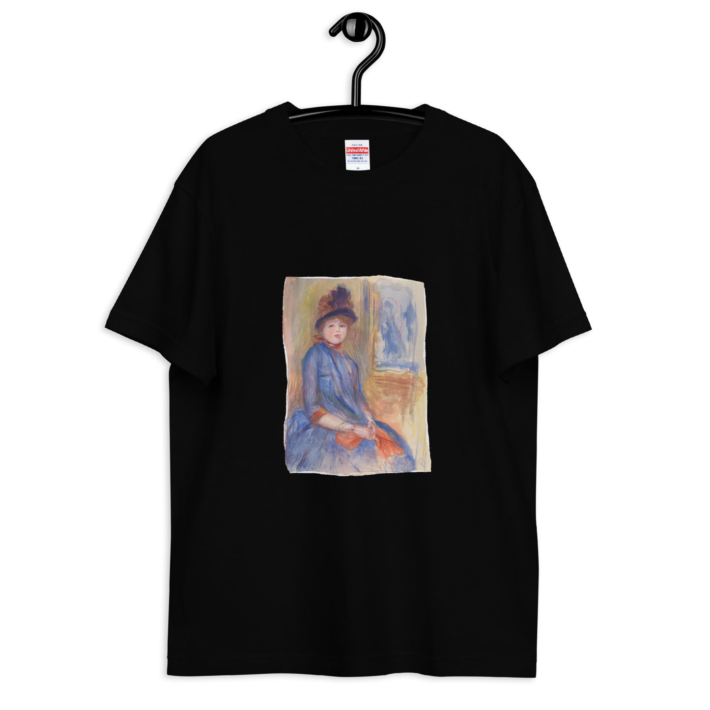 Tシャツ|ルノワール:青いドレスを着た若い女の子