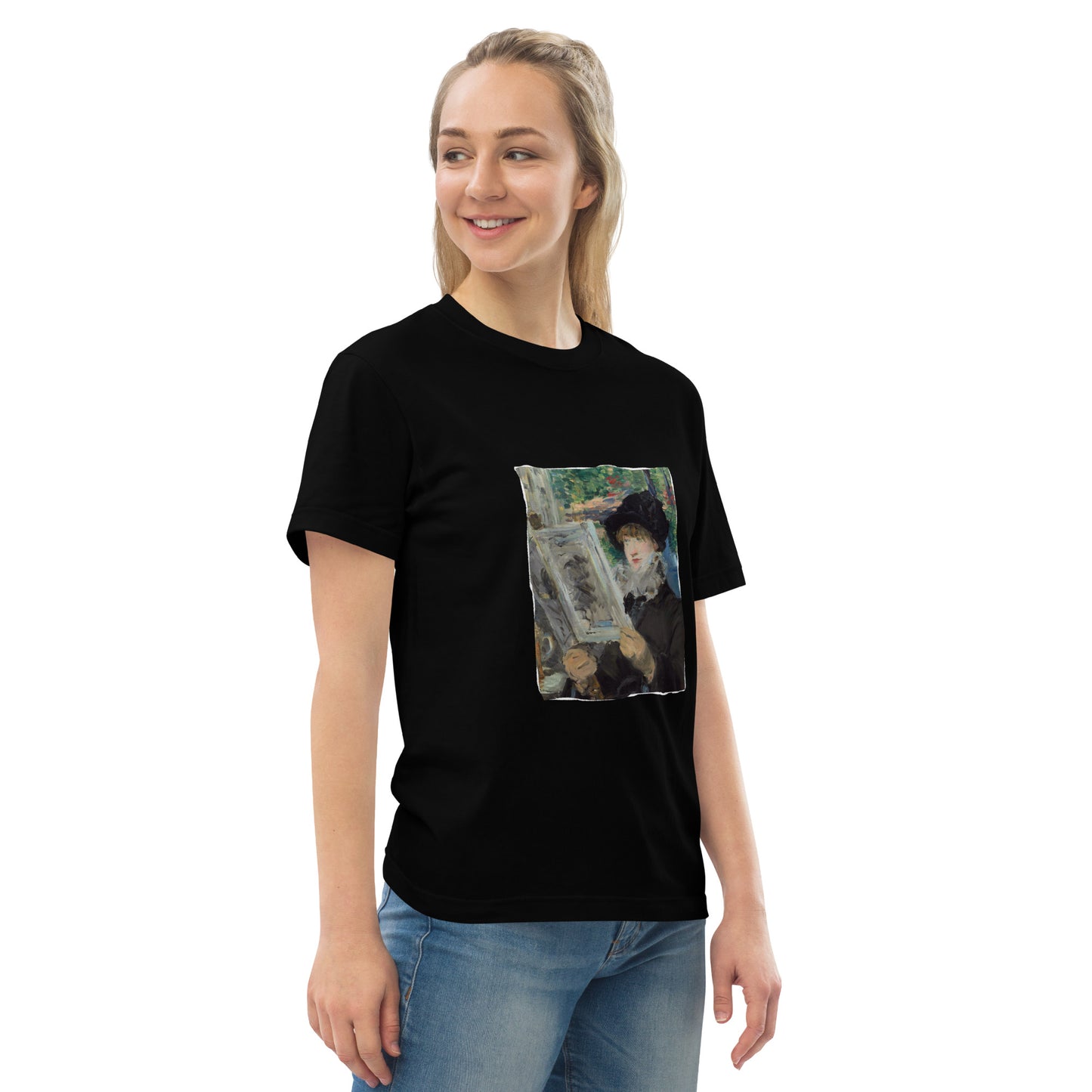 Tシャツ|マネ:読書する女性
