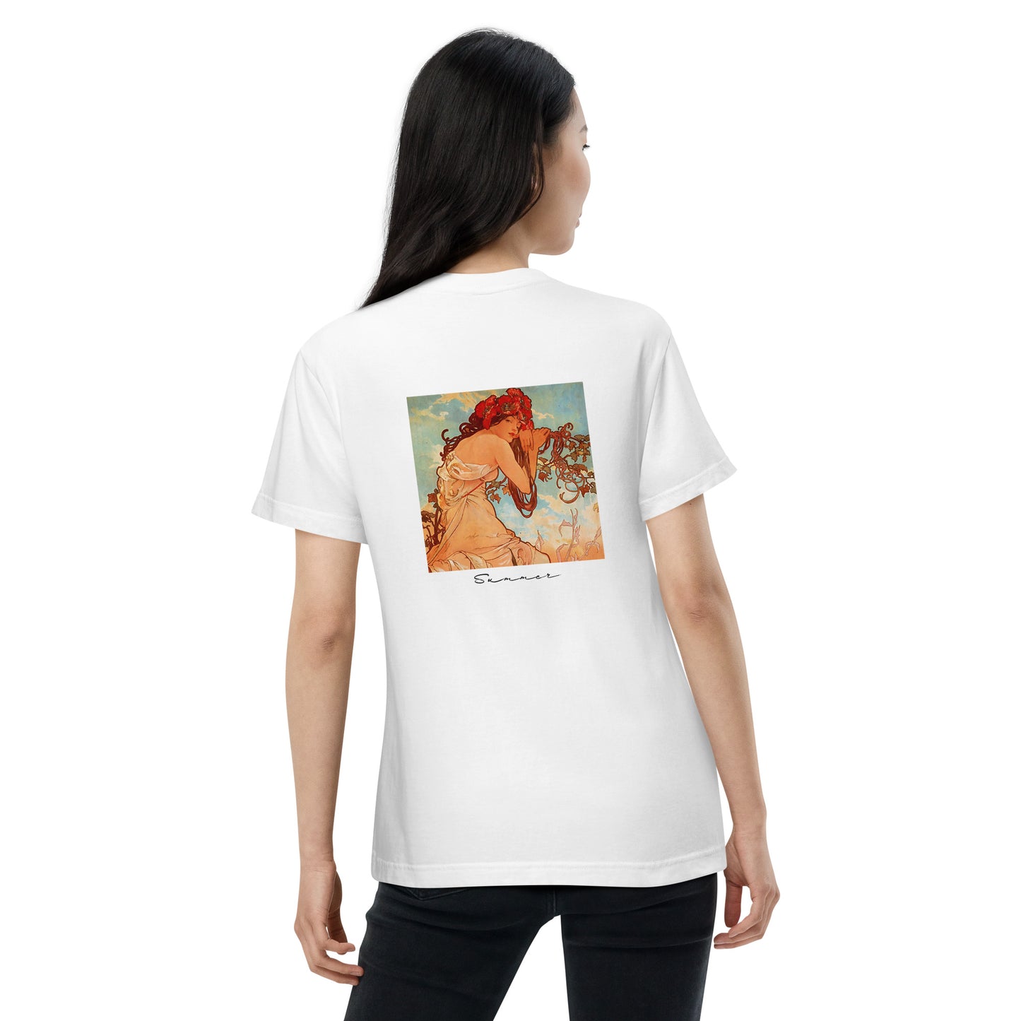 Tシャツ(バックプリント)|ミュシャ:夏