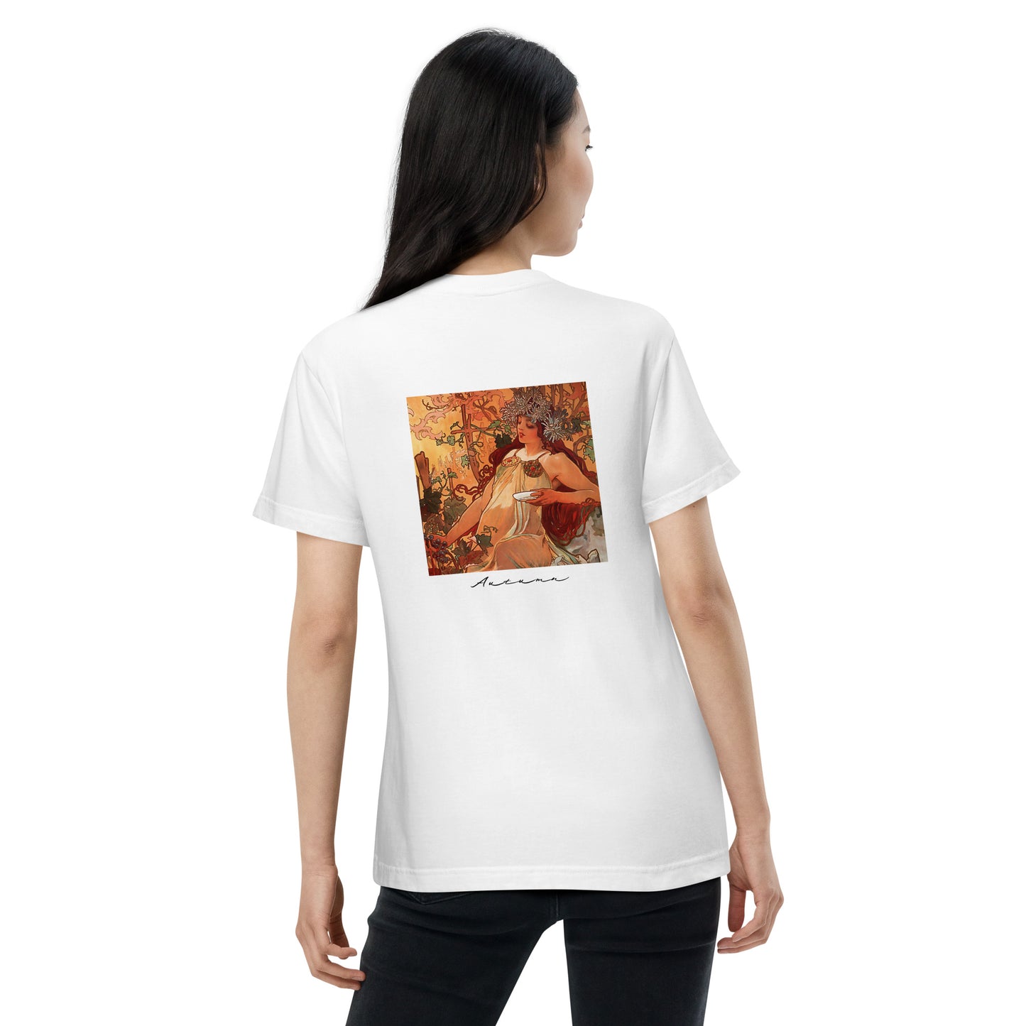 Tシャツ(バックプリント)|ミュシャ:秋