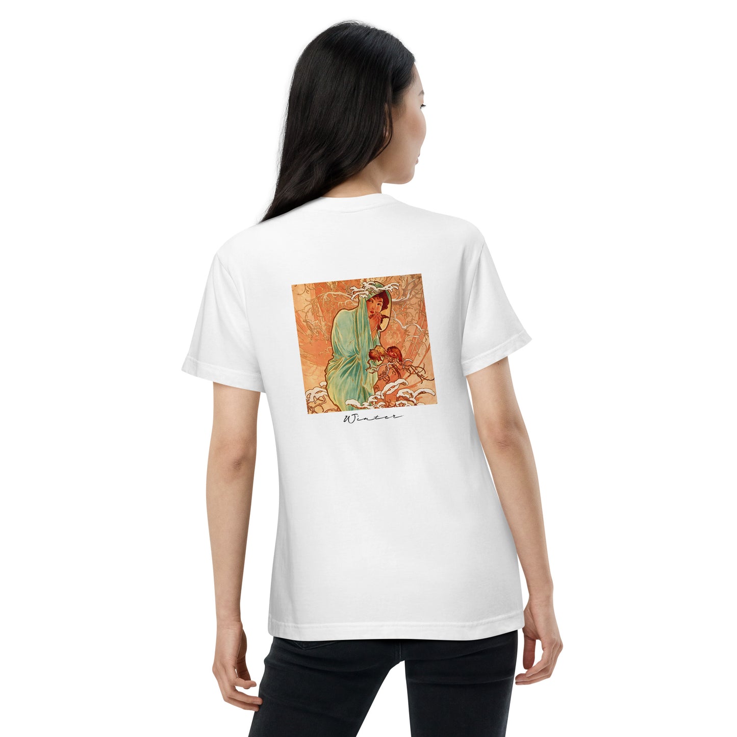 Tシャツ(バックプリント)|ミュシャ:冬