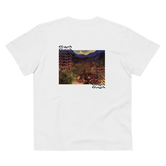 Tシャツ(バックプリント)|ゴッホ:夜のオリーブの木