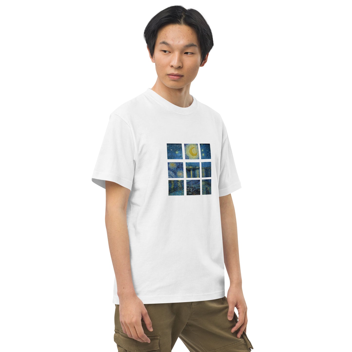 Tシャツ|ゴッホ:星月夜/ローヌ川の星月夜