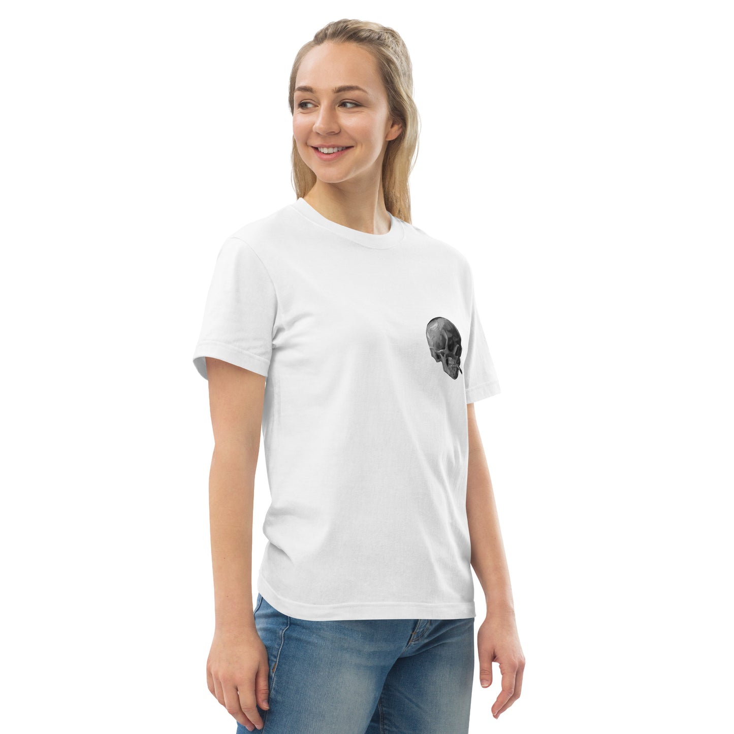 Tシャツ|ゴッホ:火の付いたタバコをくわえた骸骨