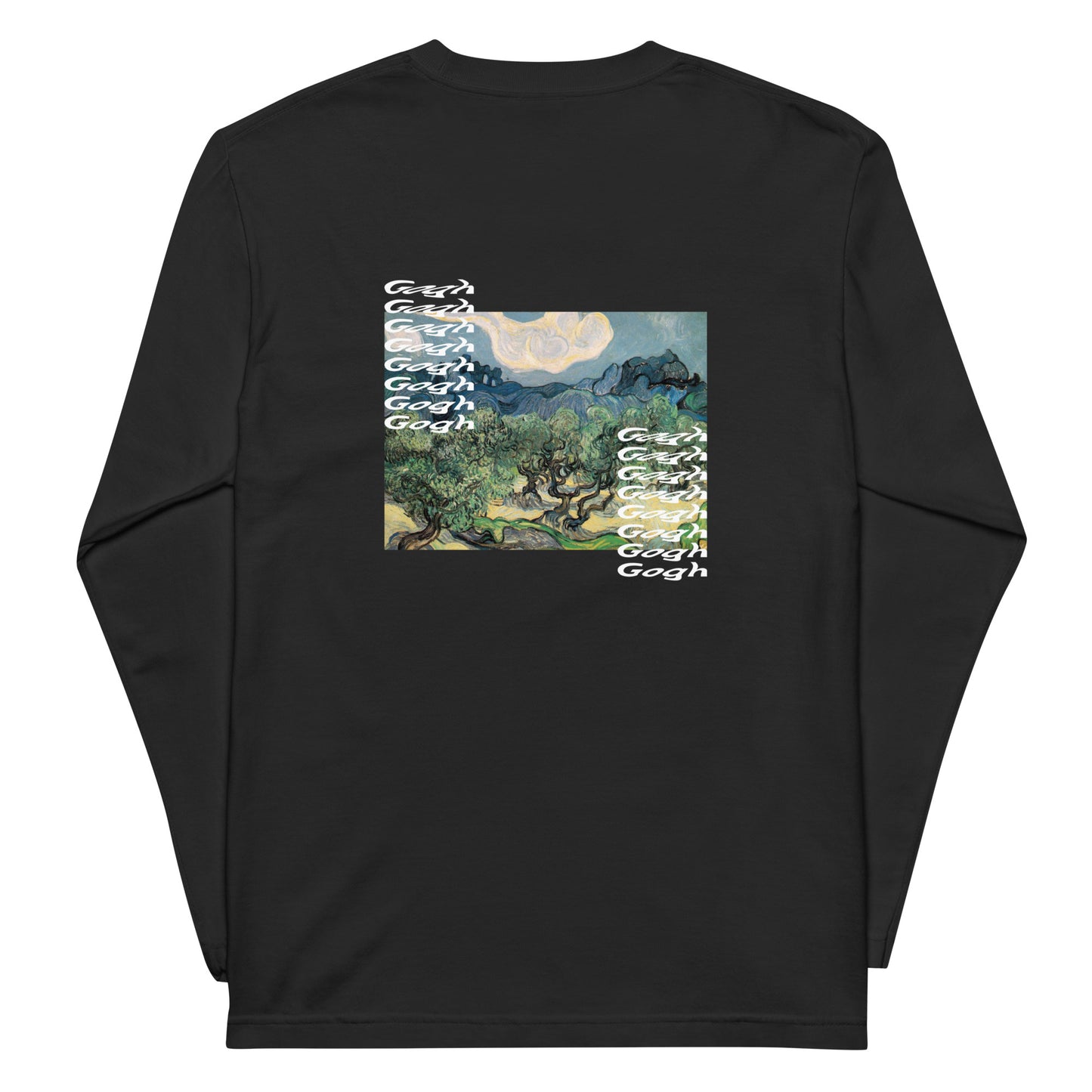 長袖Tシャツ(バックプリント)|ゴッホ:昼のオリーブの木
