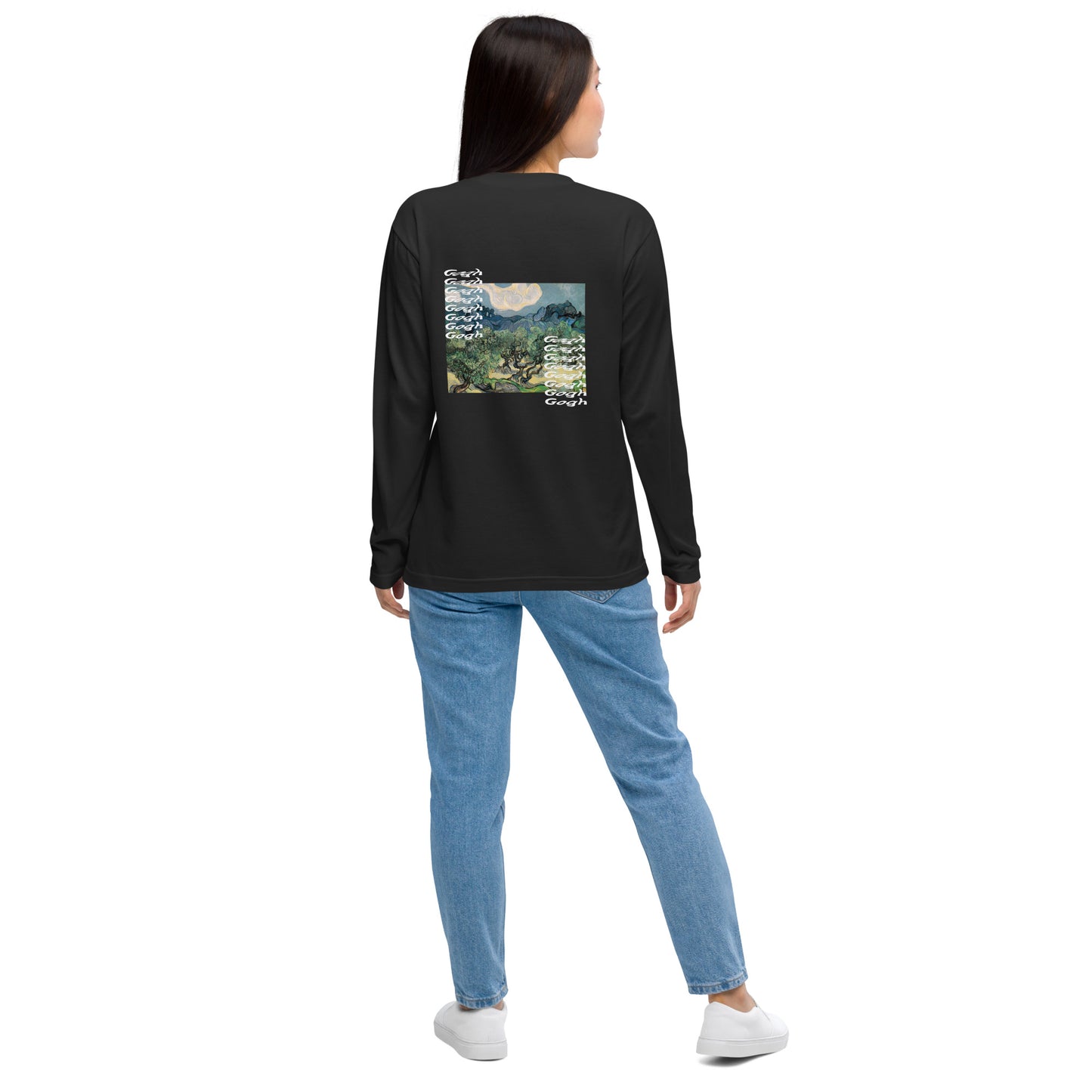 長袖Tシャツ(バックプリント)|ゴッホ:昼のオリーブの木