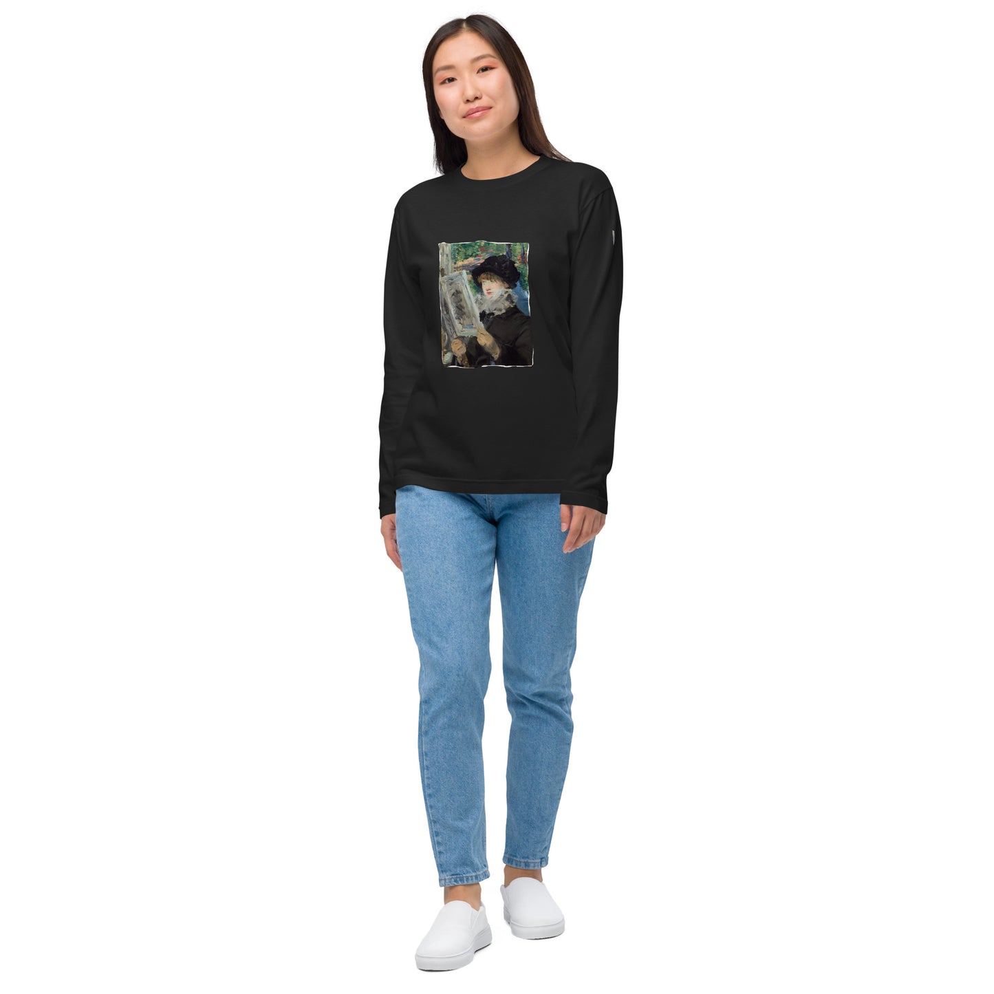 長袖Tシャツ|マネ:読書する女性