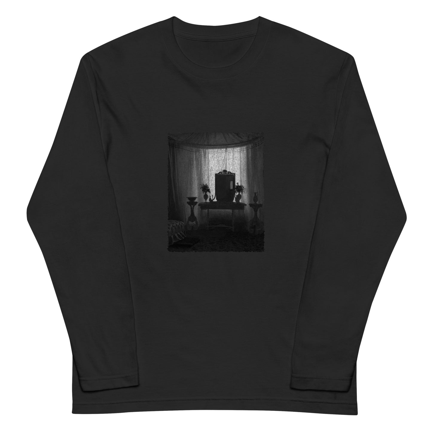 長袖Tシャツ|ヨハン・ヴィルヘルム・ゲルトナー:コペンハーゲン近くのベルンシュトルフ宮殿の寝室