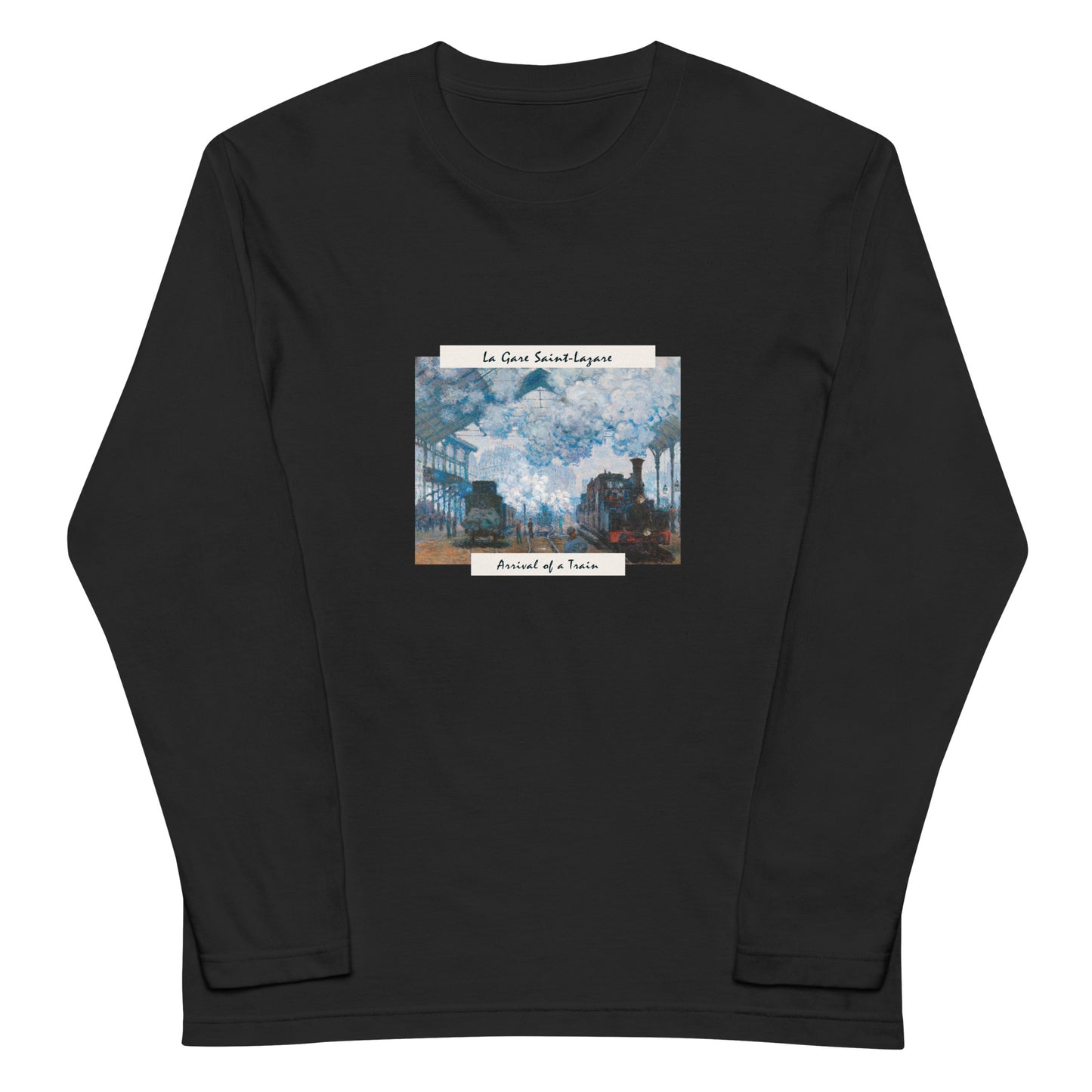 長袖Tシャツ|モネ:サン・ラザール駅、列車の到着