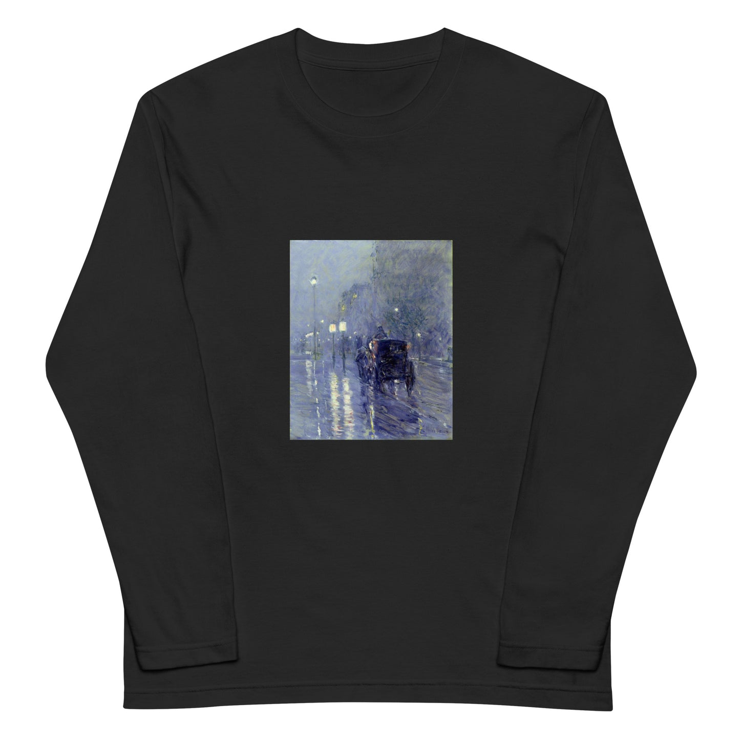 長袖Tシャツ|チャイルド・ハッサム:雨の夜