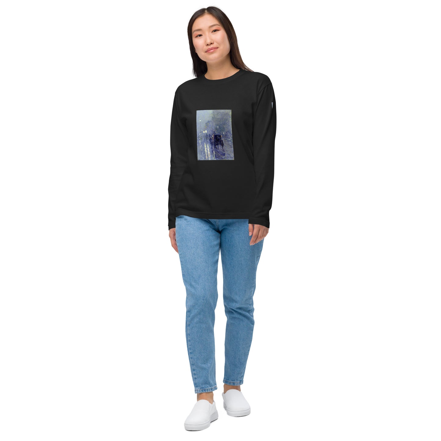 長袖Tシャツ|チャイルド・ハッサム:雨の夜