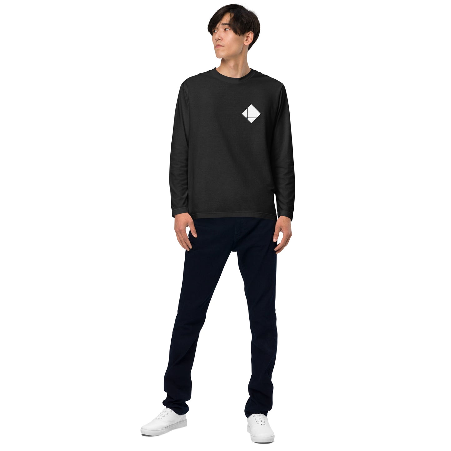 長袖Tシャツ|ピエト・モンドリアン:青のコンポジション