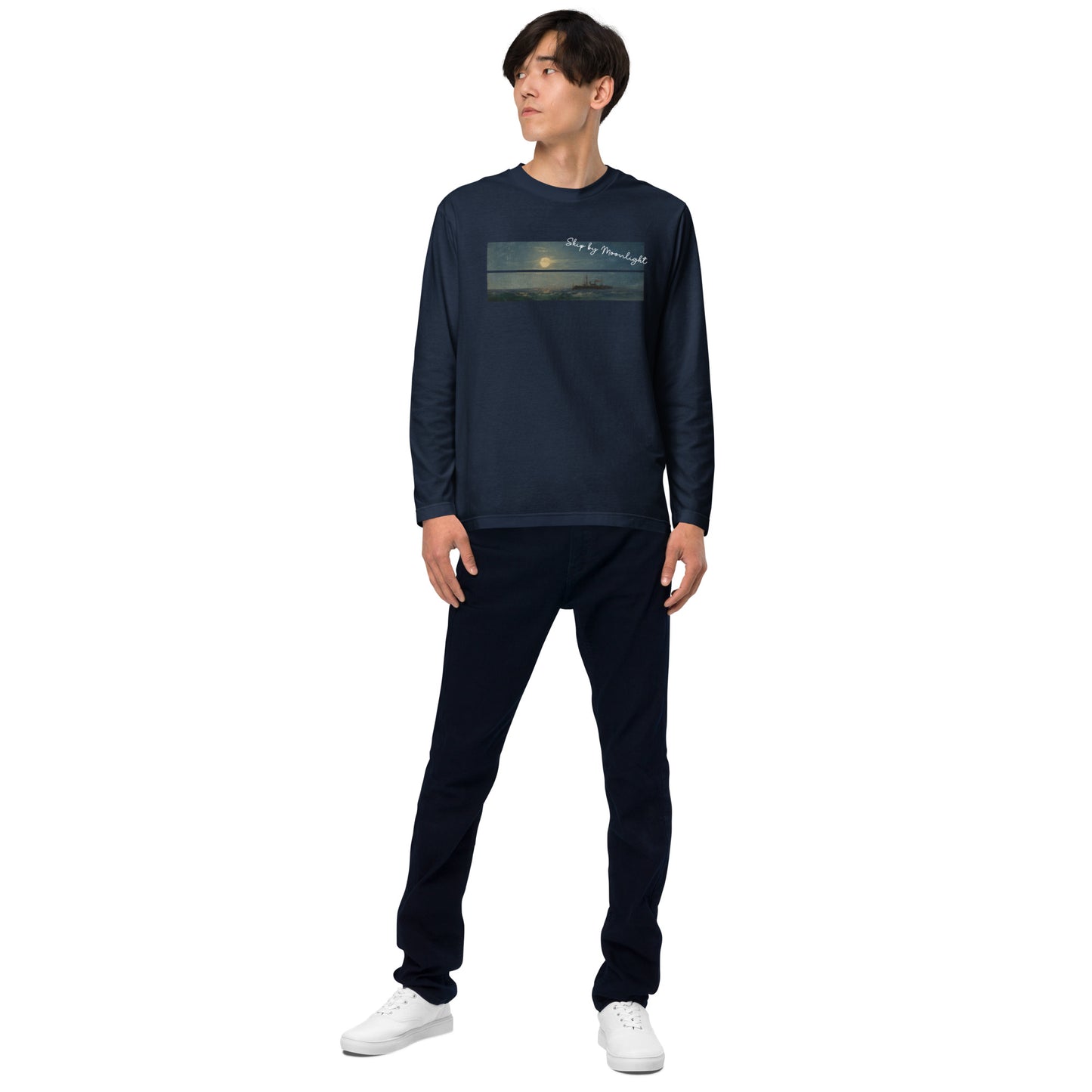 長袖Tシャツ|イワン・コンスタンティノヴィチ・アイヴァゾフスキー:ムーンライトで発送
