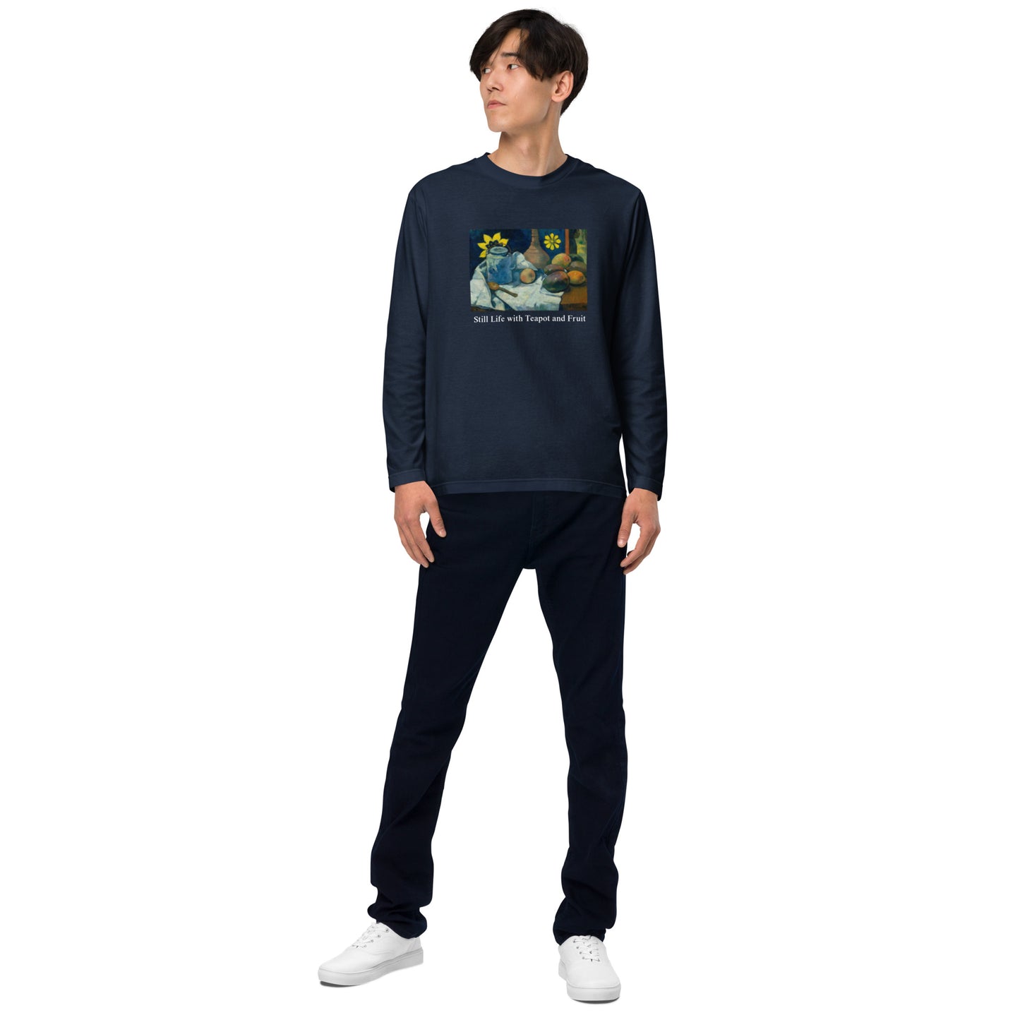 長袖Tシャツ|ゴーギャン:ティーポットとフルーツのある静物