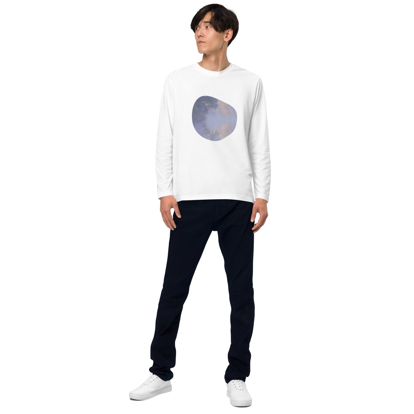 長袖Tシャツ|モネ:ジヴェルニー近くのセーヌ川支流