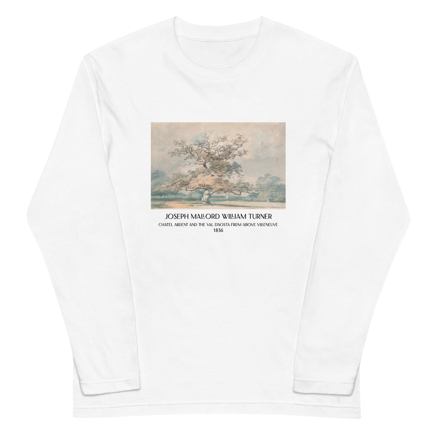長袖Tシャツ|ウィリアム・ターナー:樫の古木のある風景
