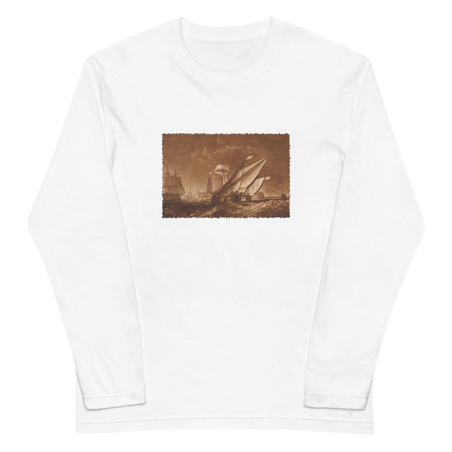 長袖Tシャツ|ウィリアム・ターナー:カレー港の入り口 (Liber Studiorum、パート XI、プレート 55)