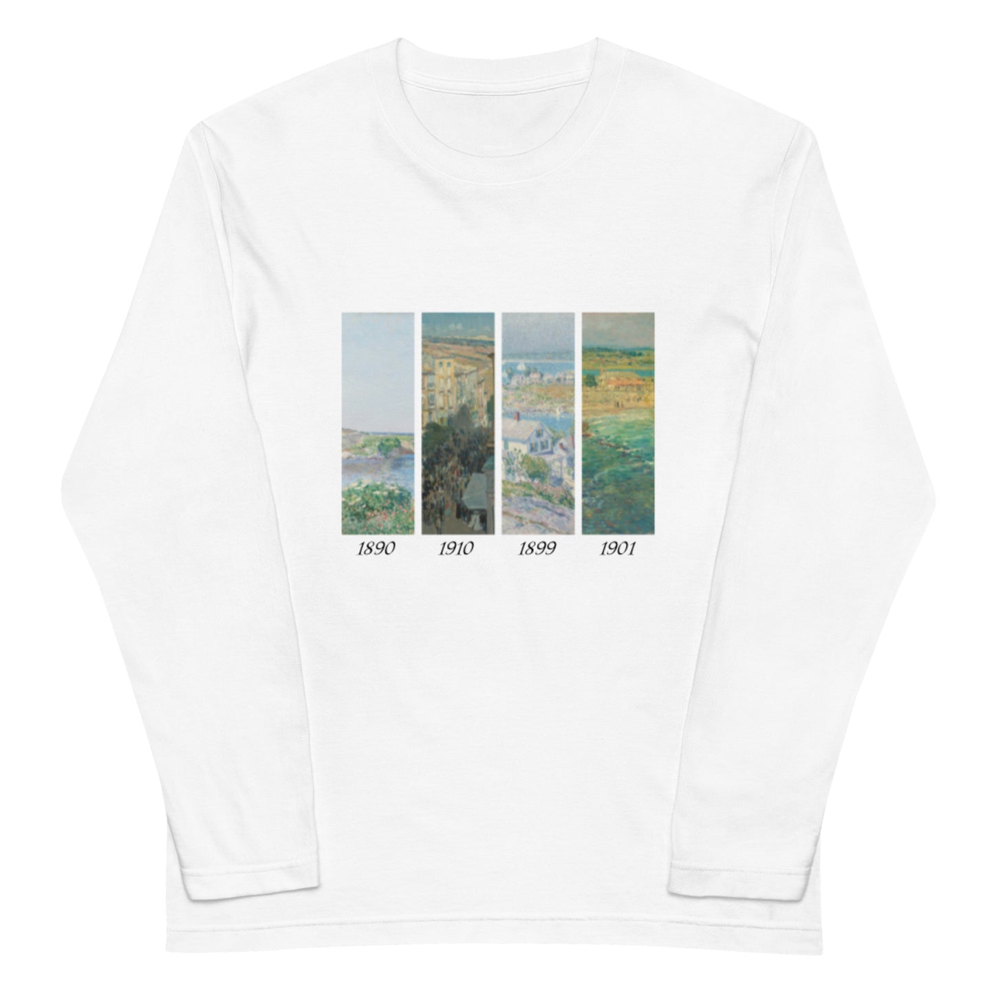 長袖Tシャツ|チャイルド・ハッサム:ニューイングランドヘッドランズ/ベイリーズ・ビーチ、ニューポート、ロードアイランド州/アップルドアの小さな池/エル ソコドベル、トレド、スペイン