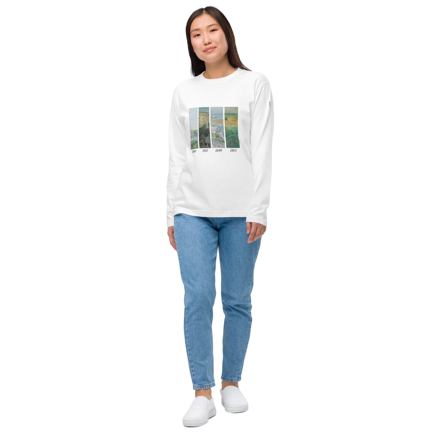 長袖Tシャツ|チャイルド・ハッサム:ニューイングランドヘッドランズ/ベイリーズ・ビーチ、ニューポート、ロードアイランド州/アップルドアの小さな池/エル ソコドベル、トレド、スペイン