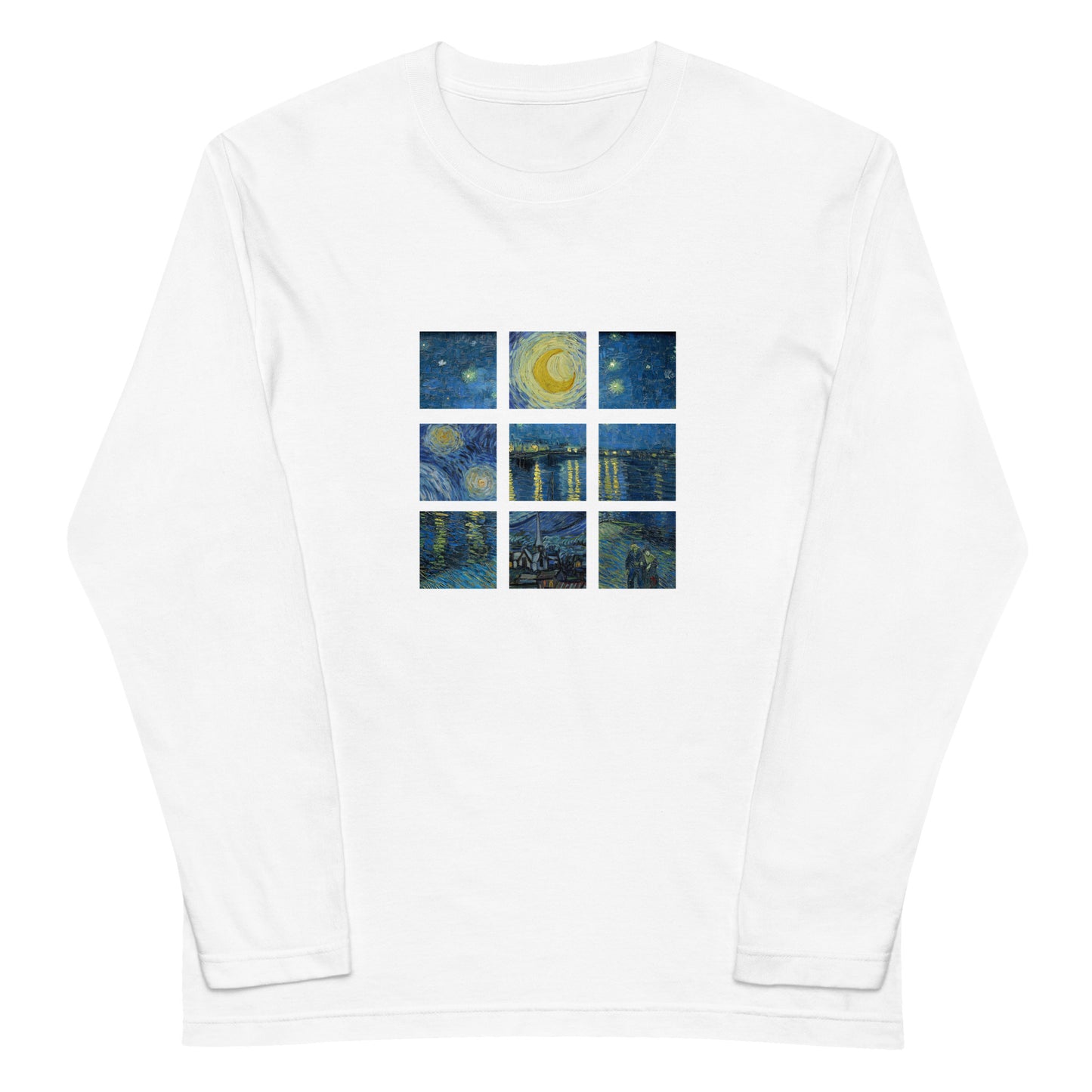 長袖Tシャツ|ゴッホ:星月夜/ローヌ川の星月夜