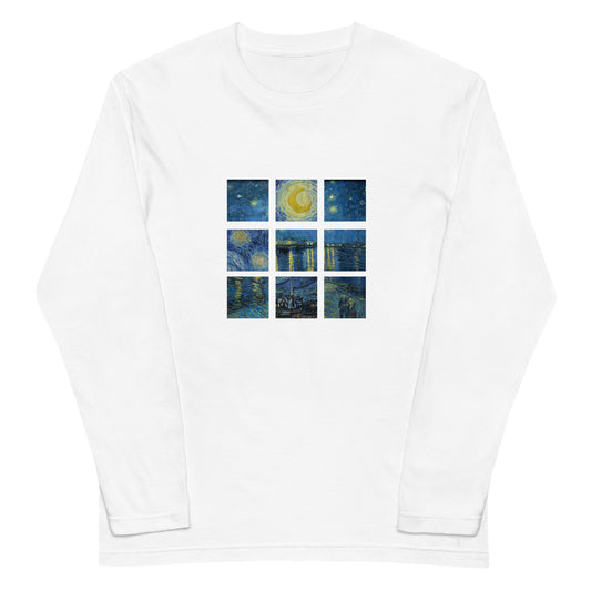 長袖Tシャツ|ゴッホ:星月夜/ローヌ川の星月夜