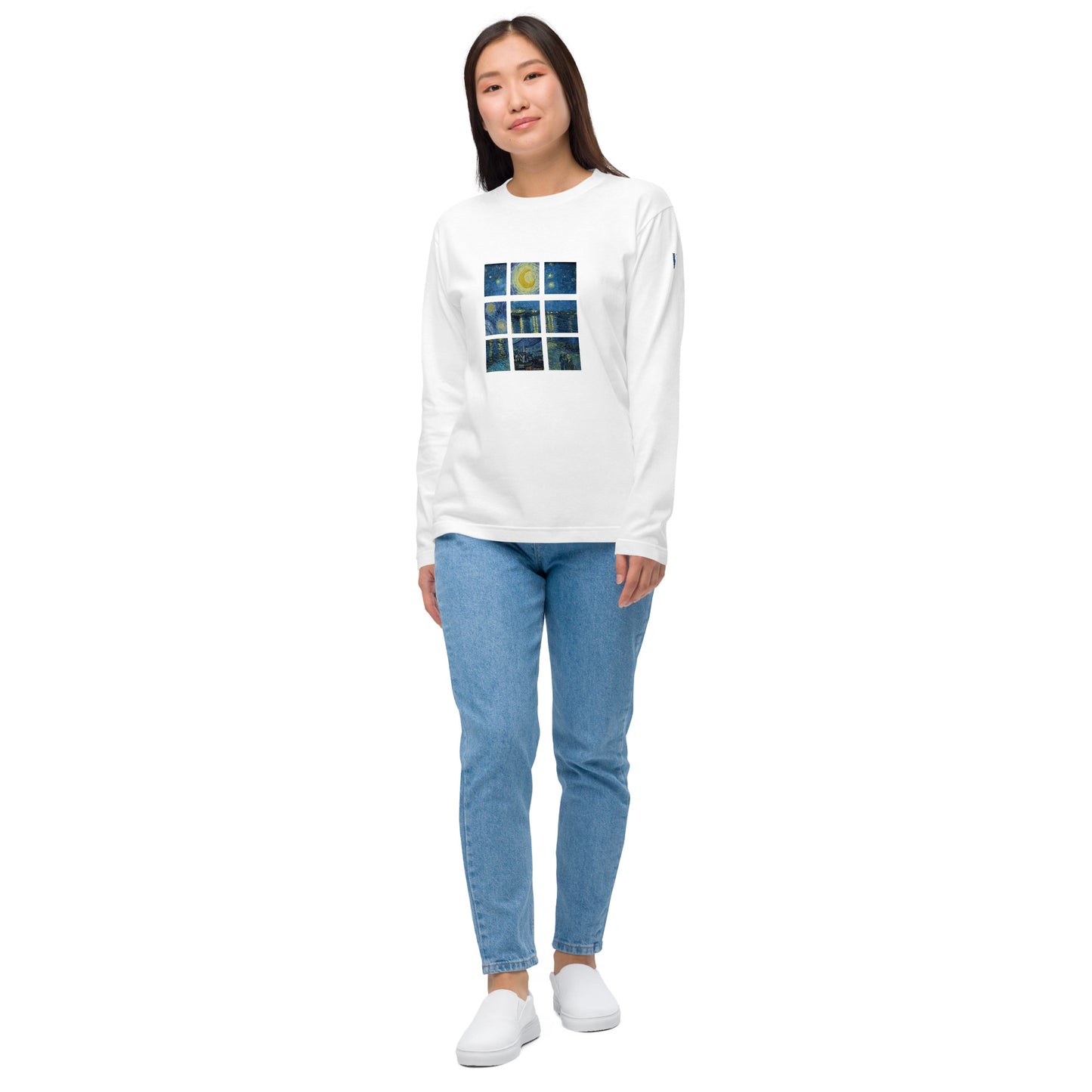 長袖Tシャツ|ゴッホ:星月夜/ローヌ川の星月夜