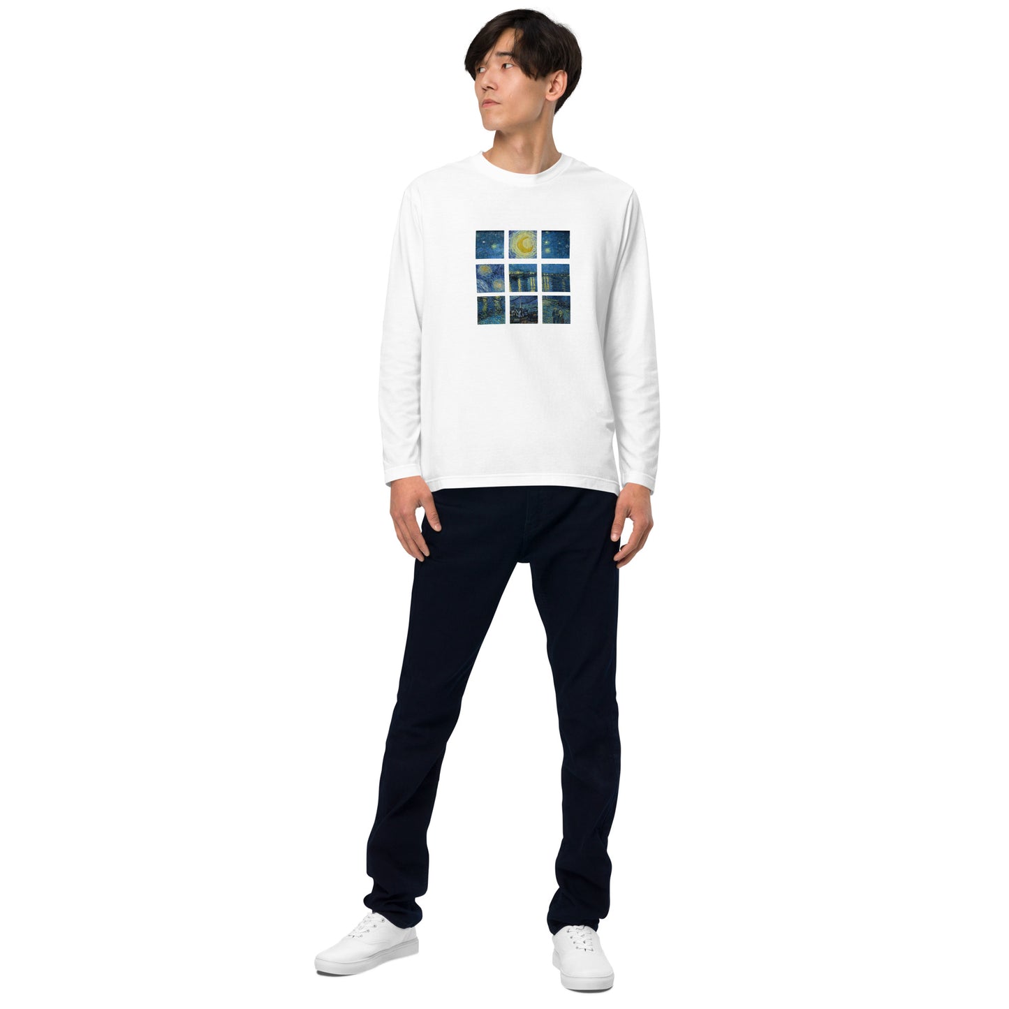 長袖Tシャツ|ゴッホ:星月夜/ローヌ川の星月夜