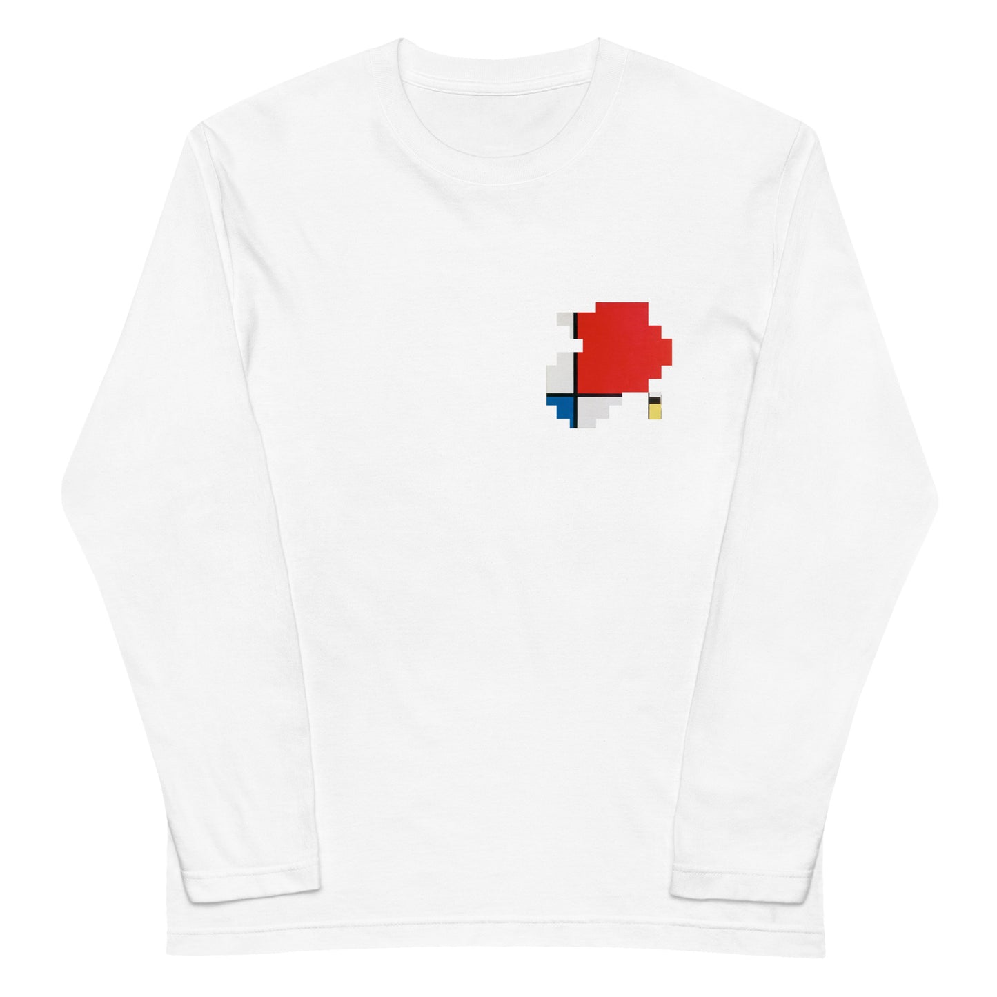 長袖Tシャツ|ピエト モンドリアン:赤、青、黄色のコンポジション