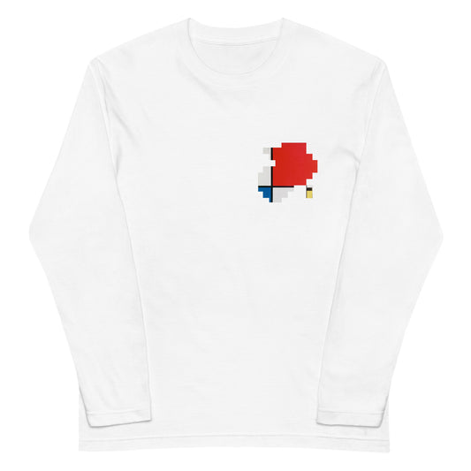 長袖Tシャツ|ピエト モンドリアン:赤、青、黄色のコンポジション