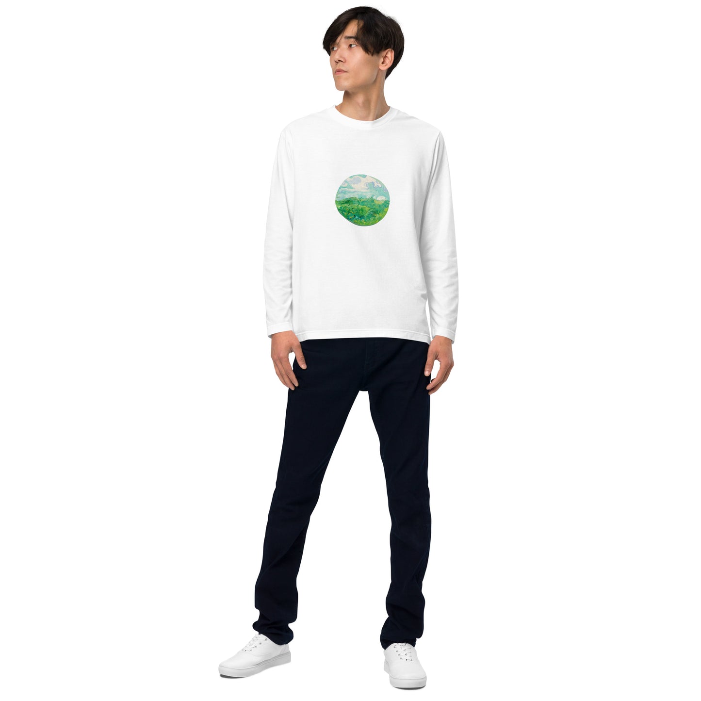 長袖Tシャツ|ゴッホ:緑の麦畑