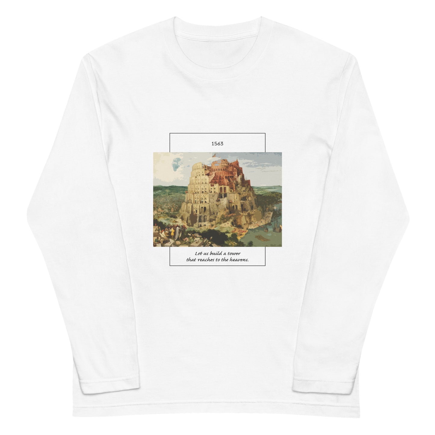 長袖Tシャツ|ピーテル・ブリューゲル:バベルの塔